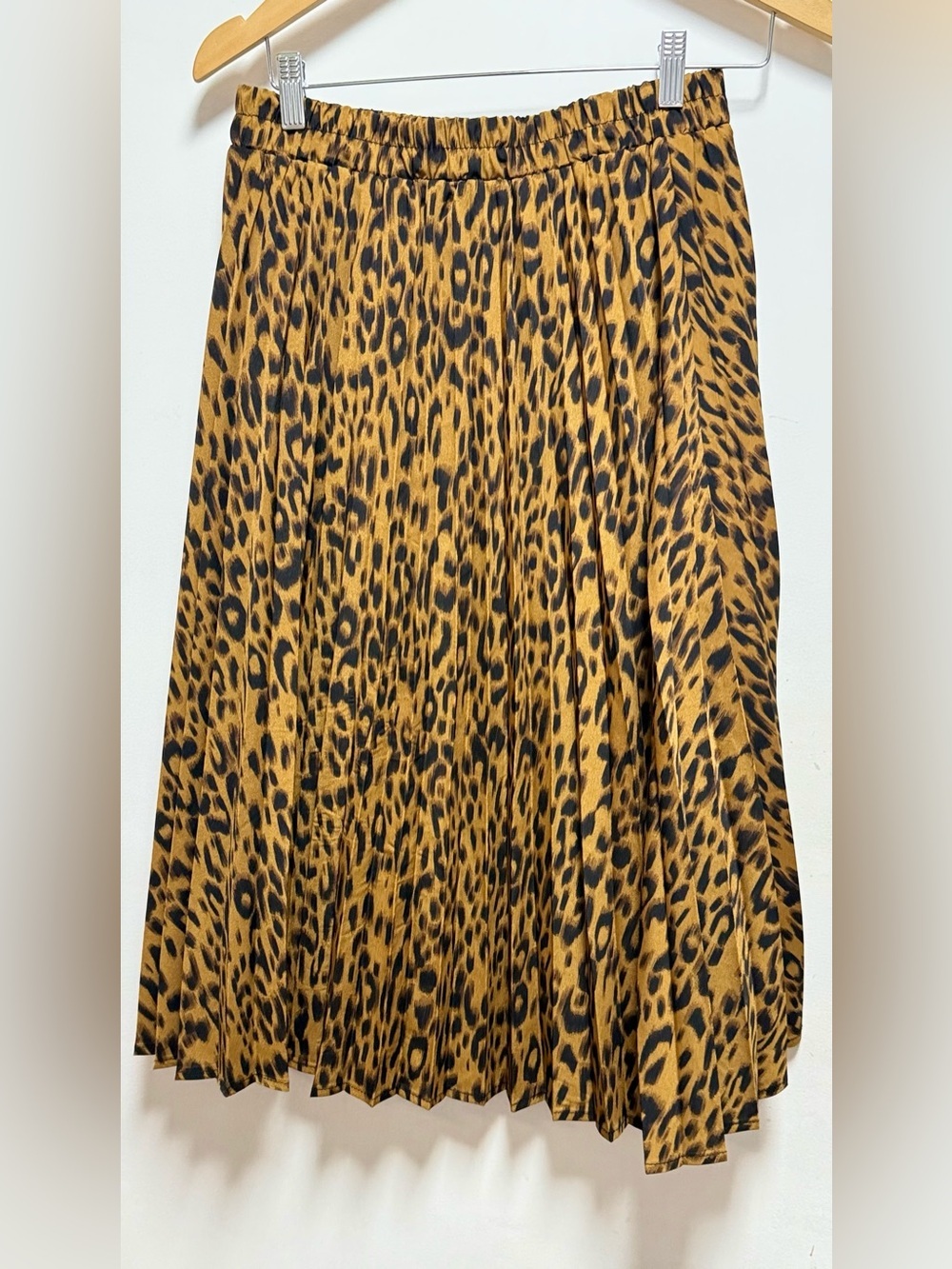 Unk Leopard-Print Circle Skirt in Gold and Black
